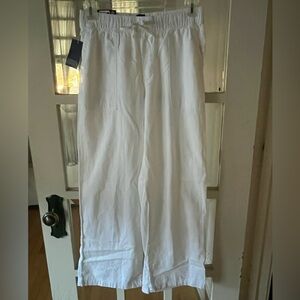 GAP Men’s Linen Blend White Relaxed-Fit Pants - Size Small